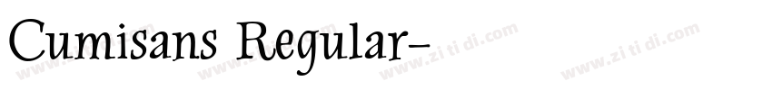 Cumisans Regular字体转换